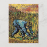 Carte Postale La Faucheuse avec la faucille par Vincent van Gogh<br><div class="desc">La Faucheuse avec faucille (d'après Millet) de Vincent van Gogh est un portrait quotidien vintage de post impressionnisme d'art, représentant un paysan qui récolte du blé à la ferme. À propos de l'artiste : Vincent Willem van Gogh était un peintre post impressionniste dont le travail était le plus remarquable pour...</div>