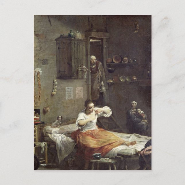 Carte Postale La Femme au Flea (Devant)