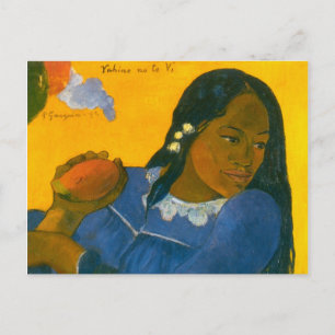 Carte Postale La femme de Paul Gauguin avec un mangue (1892)