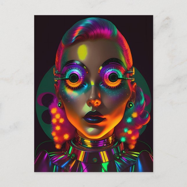 Carte Postale La femme électrique (Devant)