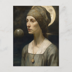 Carte Postale La femme et la lune