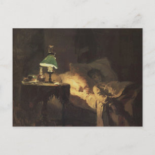 Carte Postale La femme malade (par Vasily Polenov)