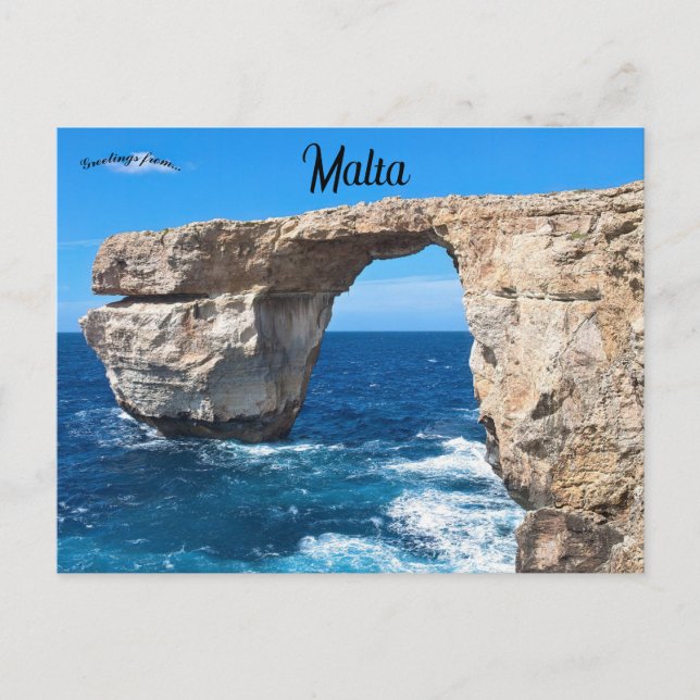 Carte Postale La fenêtre d'Azure Gozo Malte (Devant)