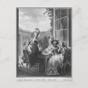Carte Postale La fête blanche, gravée par Jean Dambrun 1783