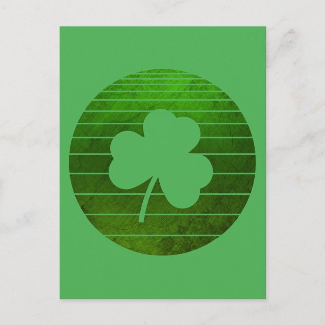 CARTE POSTALE LA FÊTE DE LA SAINT-PATRICK FEUILLE DE TRÈFLE VERT (Devant)