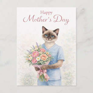 Carte Postale La fête des mères pour les amoureux de chats de la