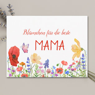 Carte Postale La fête des mères pour Maman - Fleurs sauvages à l