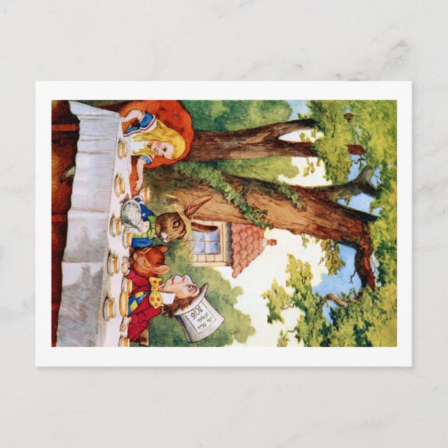 CARTE POSTALE LA FÊTE DU THÉ DE LA MAD HATTER (Devant)