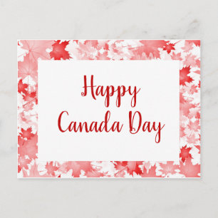 Carte Postale La Feuille d'érable rouge Canada Bonne fête du Can