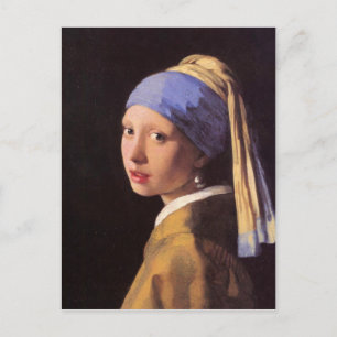 Carte Postale La fille avec la perle d'oreille par Vermeer