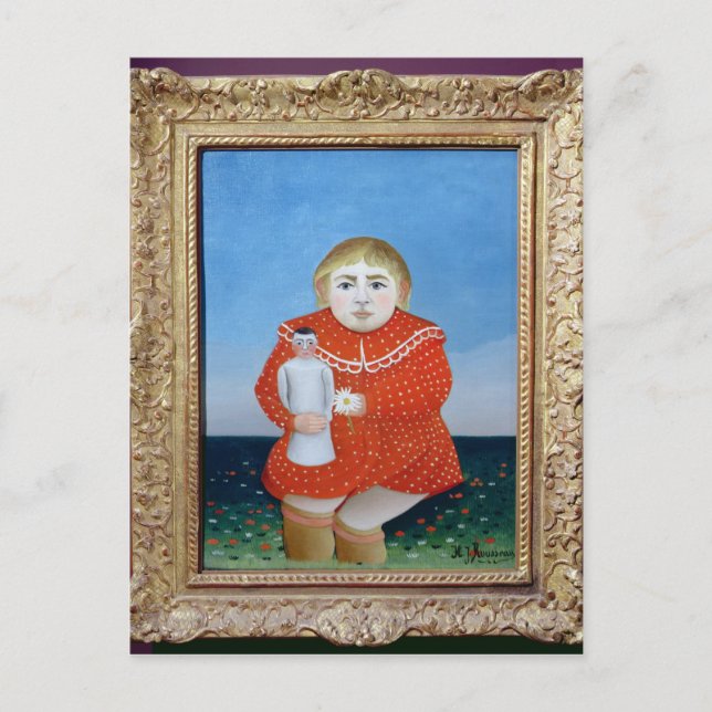 Carte Postale La fille avec une poupée, vers 1892 ou vers 1904-0 (Devant)