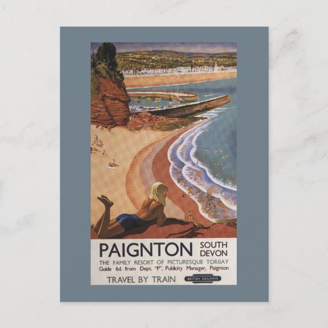 Carte Postale La fille des chemins de fer britanniques qui regar (Devant)