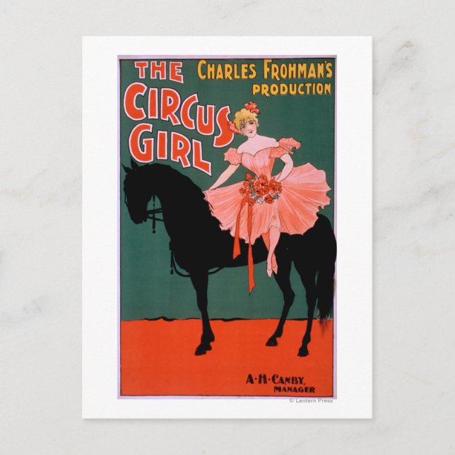 Carte Postale La Fille du Cirque - Femme à cheval Théâtre (Devant)