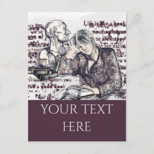 Carte Postale La fille lisant un livre