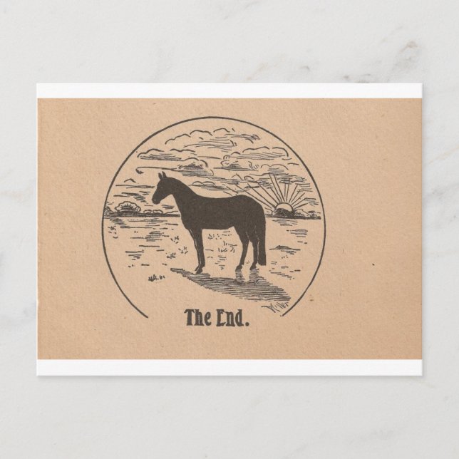 Carte Postale La fin de Black Beauty (Devant)