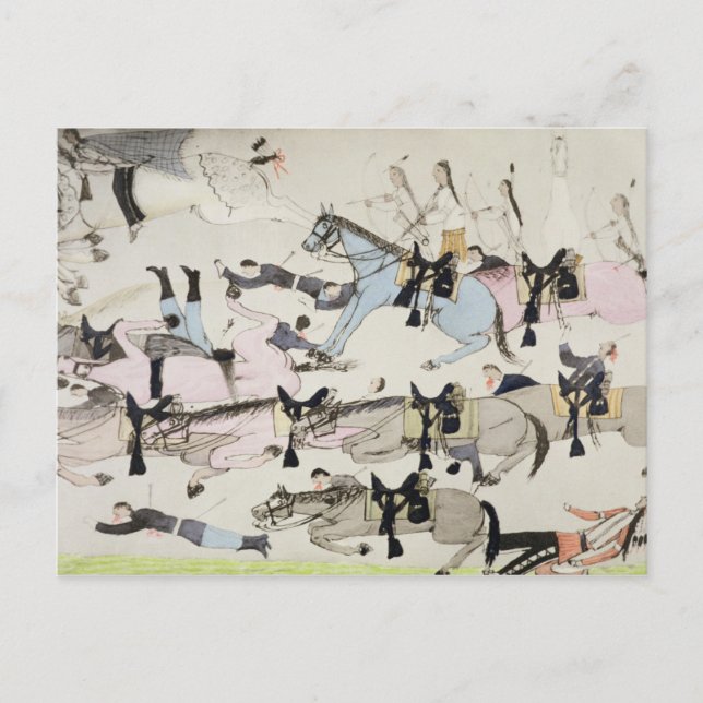 Carte Postale La fin de la bataille (encre sur papier) (Devant)