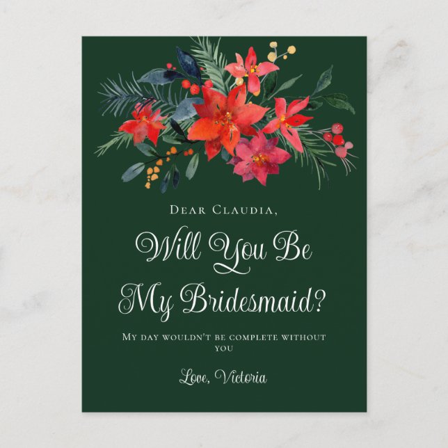 Carte Postale La Flore Verte De Noël Sera-T-Elle Ma Petite-Mère (Devant)