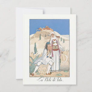Carte Postale La flûte de Pan par George Barbier (1923)
