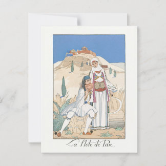 Carte Postale La flûte de Pan par George Barbier (1923)