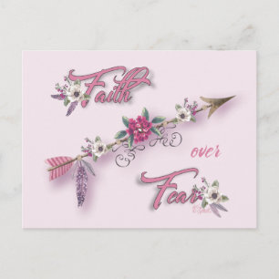 Carte Postale La foi au-dessus de la peur
