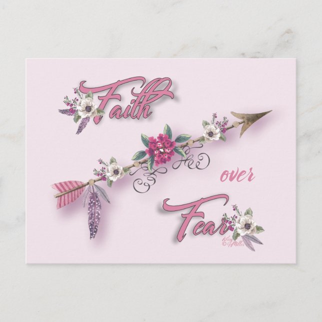 Carte Postale La foi au-dessus de la peur (Devant)