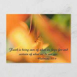 Carte Postale La foi est sûre de ce que nous espérons...