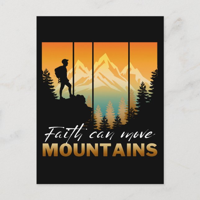 Carte Postale La foi peut déplacer des montagnes (Devant)