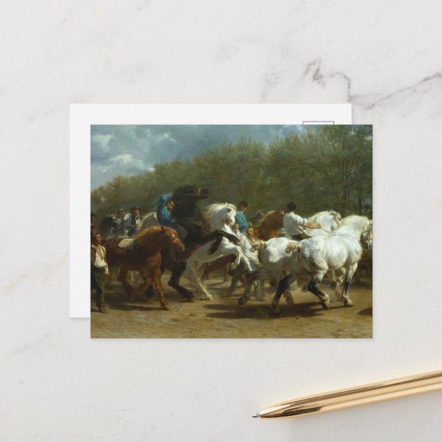 Carte Postale La Foire du Cheval de Rosa Bonheur (Devant/Arrière en situation)