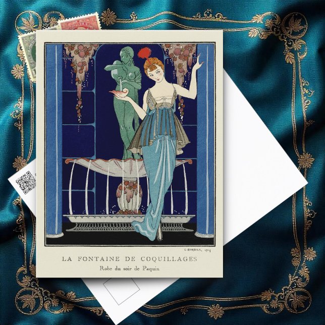 Carte Postale La fontaine Shell de George Barbier (Créateur téléchargé)
