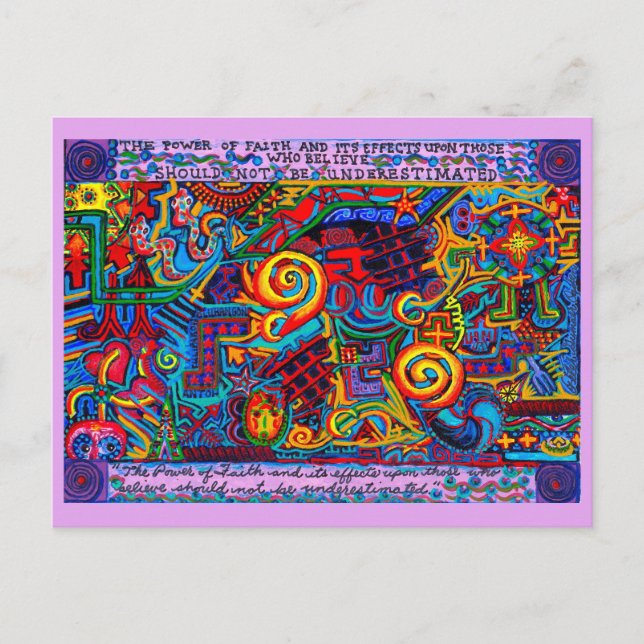 Carte Postale La Force de la Foi L'Inspiration de la Puissance d (Devant)