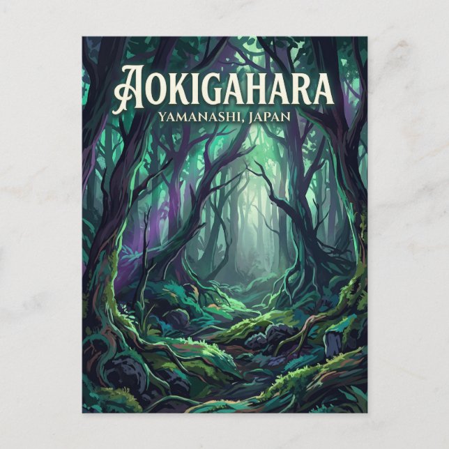 Carte Postale La forêt d'Aokigahara Japon (Devant)