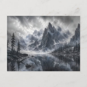 Carte Postale La Forme du Silence – Paysage Noir et Blanc