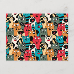 Carte Postale La foule des chats