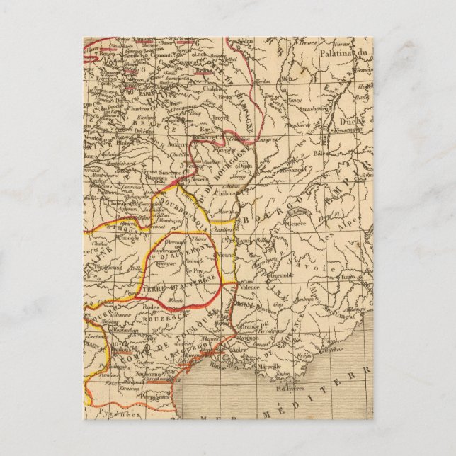 Carte Postale La France 1180 à 1223 (Devant)