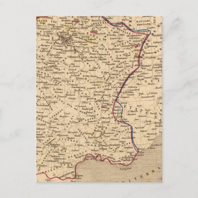 Carte Postale La France 1814 a 1840 (Devant)