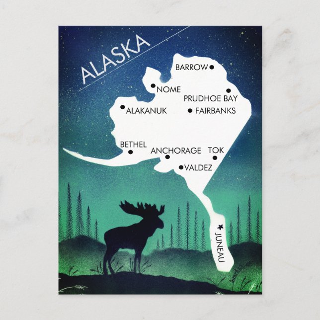 Carte Postale La frontière finale de l'Alaska (Devant)