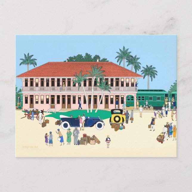 Carte Postale La gare de Boca Grande Railroad Station 1928 (Devant)