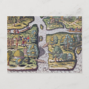 Carte Postale La gauche française au fort Charles souffrant