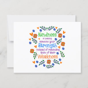 Carte Postale La gentillesse Prête Quelqu'Un Votre Force