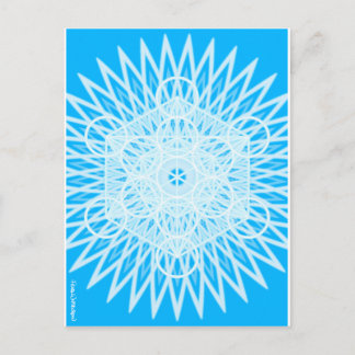 Carte Postale la géométrie sacrée de chakra lumineux de gorge