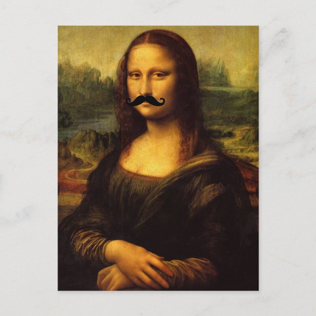Carte Postale La Gioconda Lady Portée (Devant)