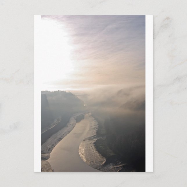 Carte Postale La gorge d'Avon dans le brouillard (Devant)