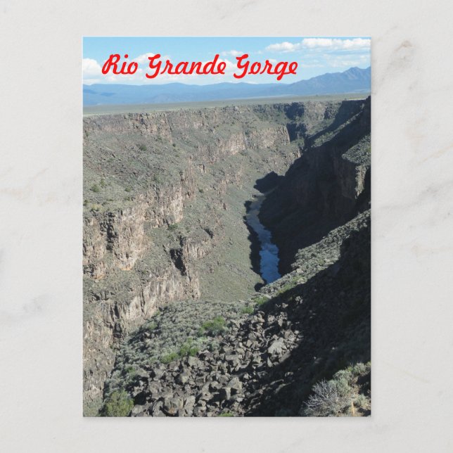 Carte Postale La Gorge du Rio Grande (Devant)