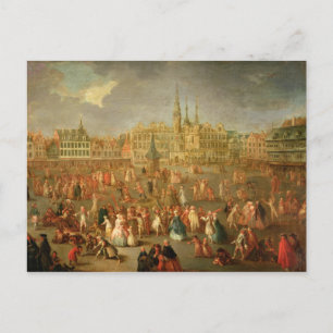 Carte Postale La Grand-Place pendant Mardi Gras, Cambrai, 1765