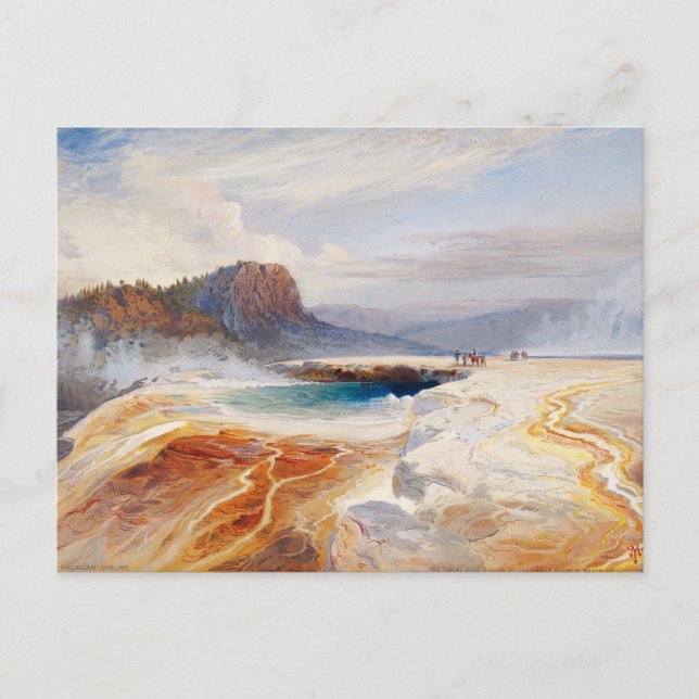 Carte Postale La Grande Ressort Bleue du Bassin du Bas Geyser (Devant)