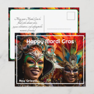 Carte Postale 💚 💜 💛 La Grande Révélation : Mardi Gras Magic