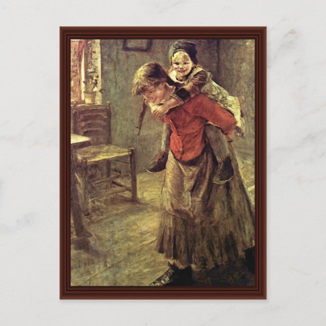 Carte Postale La Grande Soeur De Fritz Von Uhde (Devant)