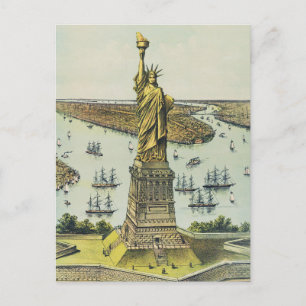 Carte Postale La Grande Statue de Bartholdi, Statue de la Libert