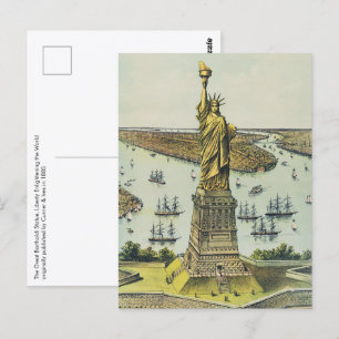 Carte Postale La Grande Statue de Bartholdi, Statue de la Libert