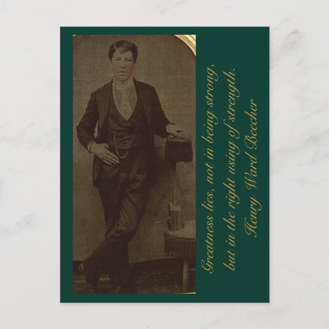 Carte Postale La grandeur ment, pas en étant forte... (Devant)